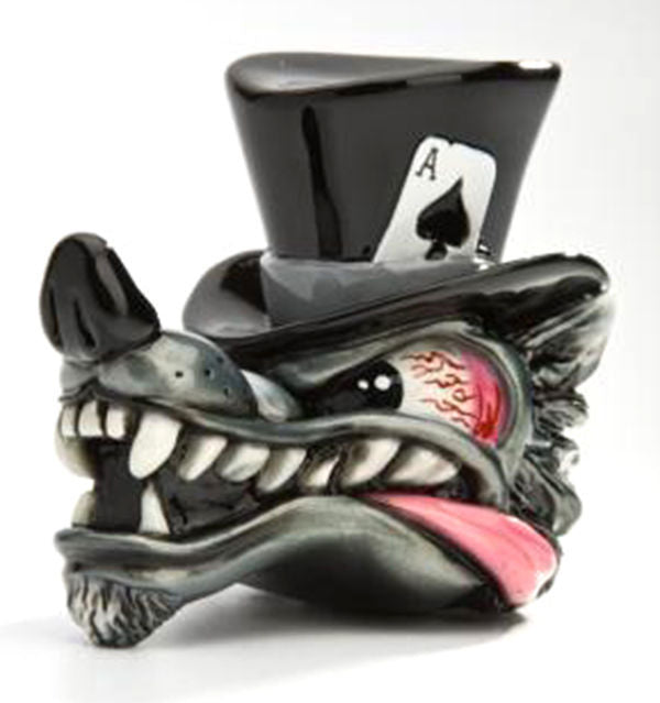Vanchase VAN-013 Wolf In Top Hat Gear Knob Painted Resin Universal