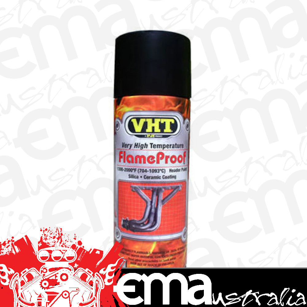 VHT Paints VHTSP102 High Temperature Flame Proof Coating Spray Paint 11oz Flat Black