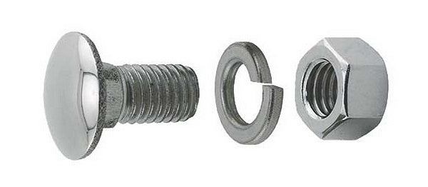 Vintique Inc Headlight Bar Bolt Ford 1933-34 (Stainless Steel, No hole for wire, each) (VI40-13119-SSNH)
