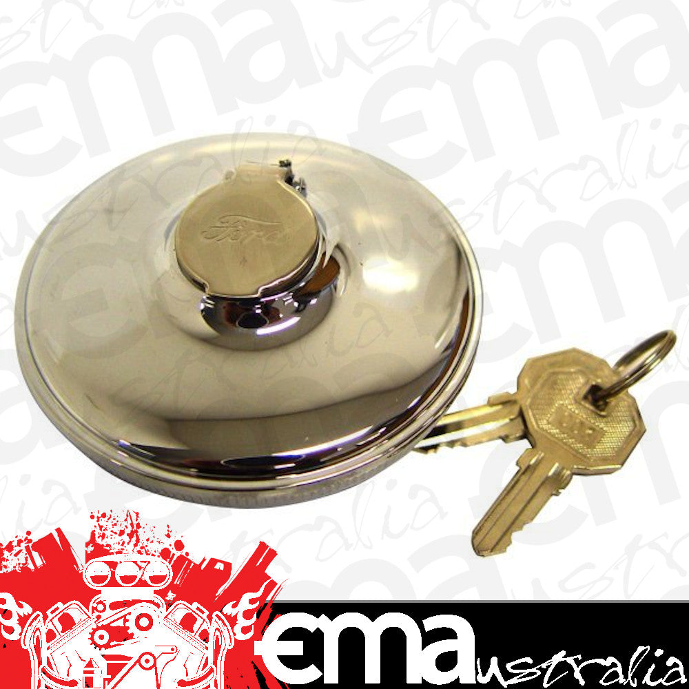Vintique Inc Ford Script Locking Petrol Cap With Ford Script (Suit 1932-48 Ford Car & 1932-50 Ford Pickup) (VI48-18416)