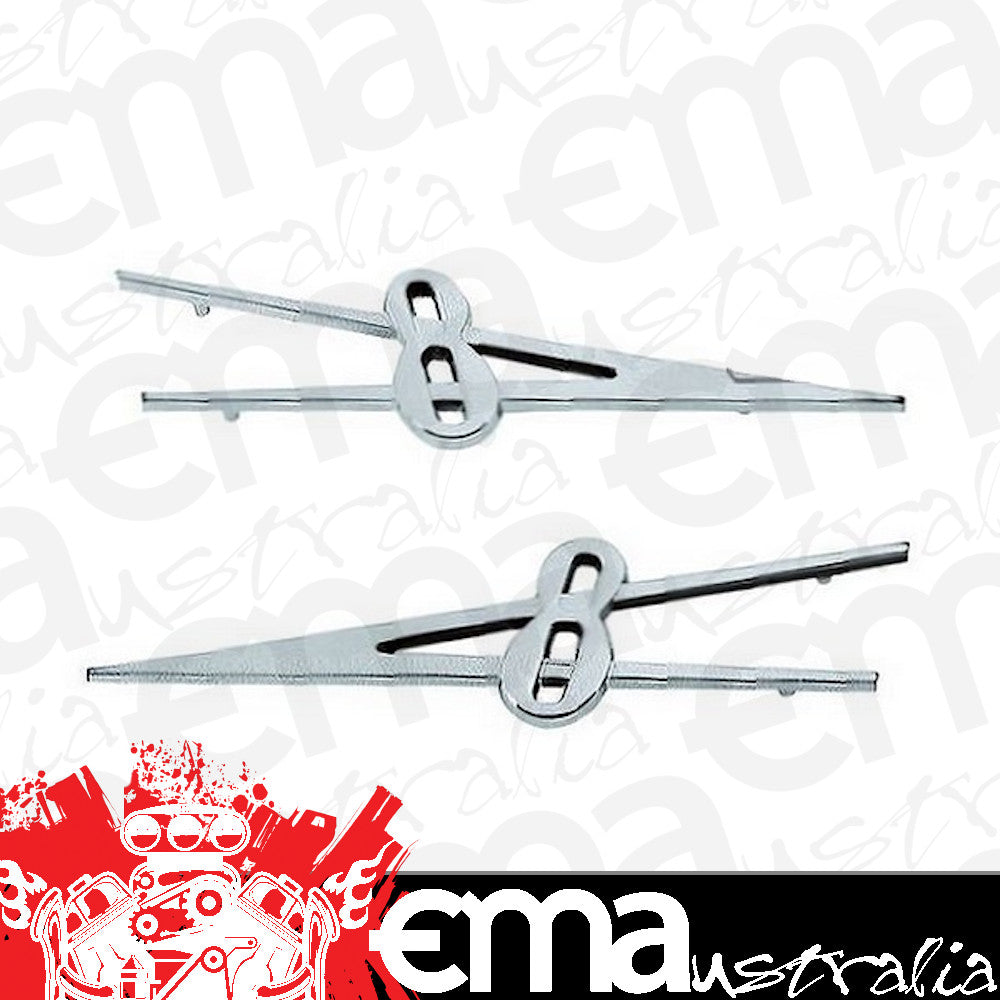 Vintique Inc Bonnet Side Emblems (Suits 1938 Ford Deluxe Sold As Pairs) (VI81A-16605/6)