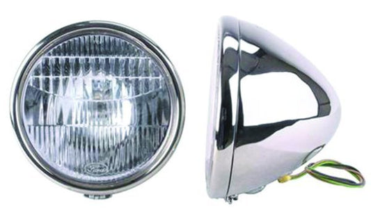 Vintique Inc S/S Headlamps Suit 1928-29 Ford (With Ford Script Logo) (VIA-13000-AQS)
