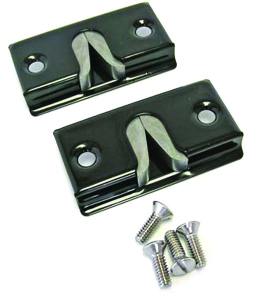 Vintique Inc Female Door Dovetails (Black Finish) (Suit 1932 Ford Closed Car, Cabriolet & Pickup) (VIB-35576-BS)