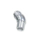 Aeroflow Performance Products AF523-04-04S 45 Deg 1/4" to -4AN Full Flow Silver No Restriction In Bend