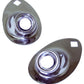 Vintique Inc Headlight Stand Chopped 2", Chrome Plated (Suit 1933-34 Ford) (VICHP-13125/6-C)