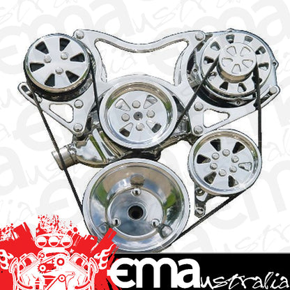 VIPS | VIPSTT1-HL | Turbo Trac Serpentine Kit A/C & P/S suit Chev SB 265-400 V8