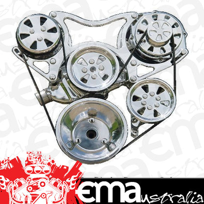 VIPS | VIPSTT2 | Turbo Trac Serpentine Kit w/ A/C No P/S suit Chev SB 265-400 V8