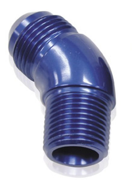 Aeroflow Performance Products AF523-06-02 45 Deg 1/8" to -6AN Full Flow Blue No Restriction In Bend