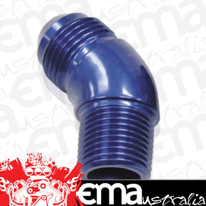Aeroflow Performance Products AF523-06-02 45 Deg 1/8" to -6AN Full Flow Blue No Restriction In Bend