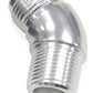 Aeroflow AF523-06-02S 45 Deg 1/8" to -6AN Full Flow Silver No Restriction In Bend
