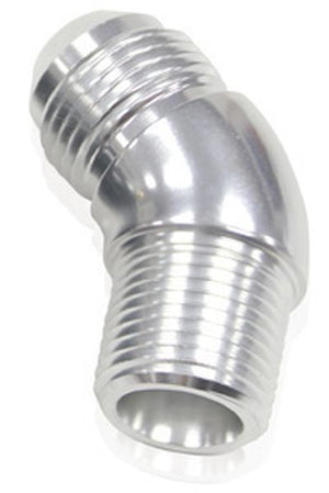 Aeroflow AF523-06-02S 45 Deg 1/8" to -6AN Full Flow Silver No Restriction In Bend