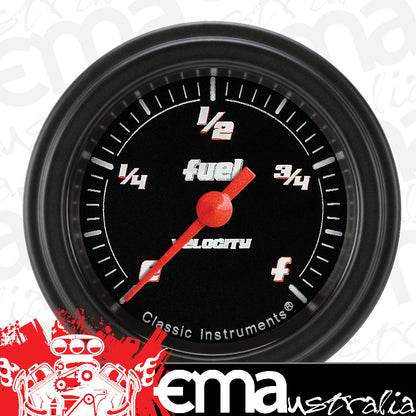 Classic Instruments VS109BBLF Velocity Black - Programmable Fuel Gauge 2-1/8"
