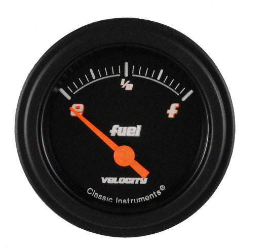 Classic Instruments VS13BBLF Velocity Black - Fuel Gauge 16-158 OHM 2-1/8"