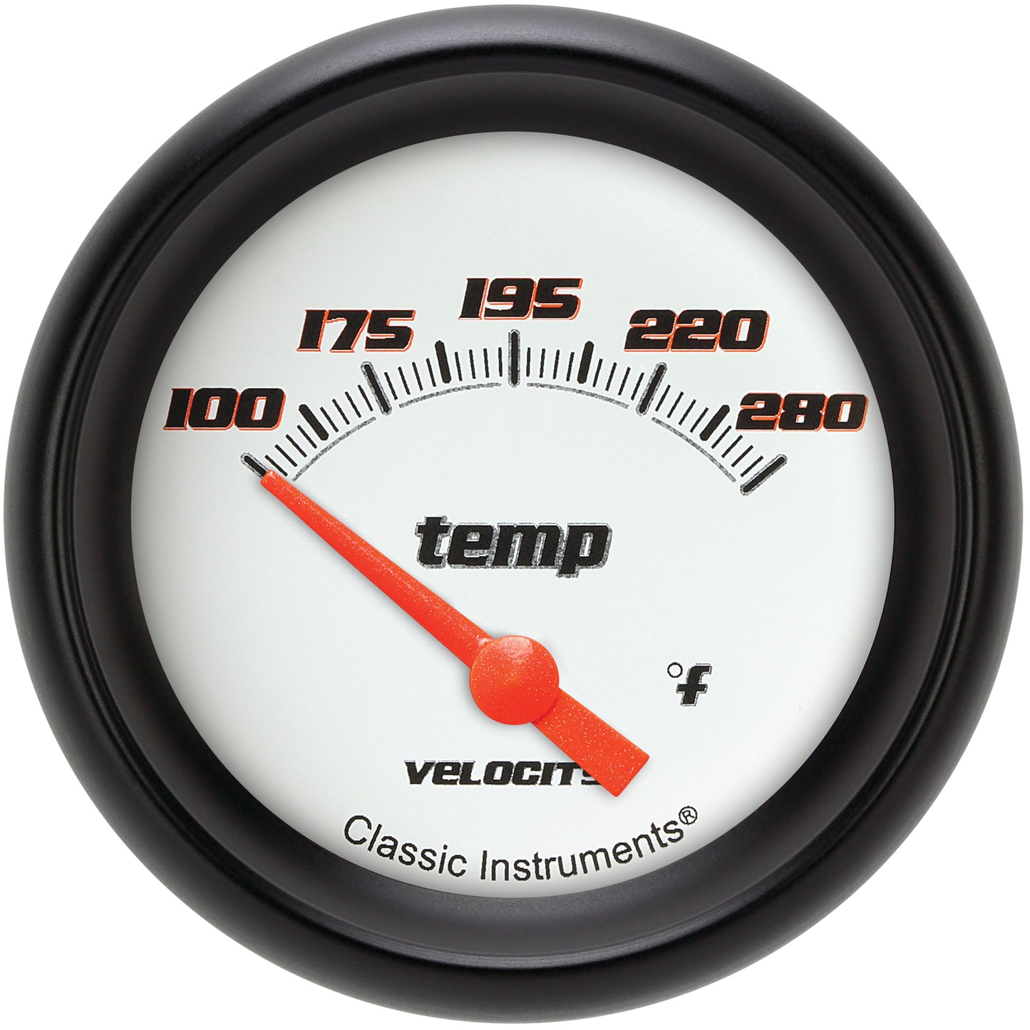 Classic Instruments VS226WBPF Velocity White w/ Black Performance Bezel 2 5/8"