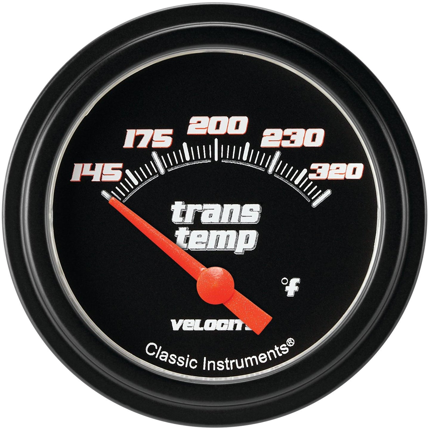 Classic Instruments VS227BBLF Velocity Black w/ Black Bezel 2 5/8" Trans Temp.
