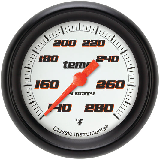 Classic Instruments VS326WBPF Velocity White - Water Temp Gauge Full Sweep 2-5/8"