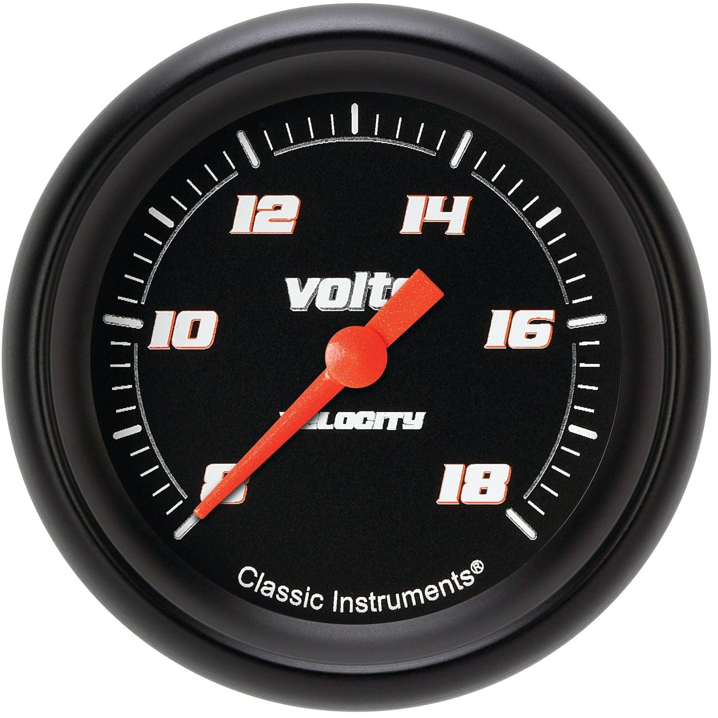 Classic Instruments VS330BBPF Velocity Black2 5/8" Voltage Gauge