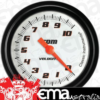 Classic Instruments VS383WBLF Velocity White 2 5/8" Tachometer