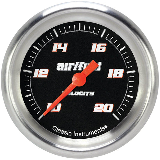 Classic Instruments VS394BAPF Velocity Black 2 5/8" Air Fuel Ratio Gauge