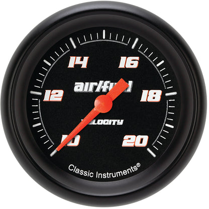Classic Instruments VS394BBPF Velocity Black 2 5/8" Air Fuel Ratio Gauge