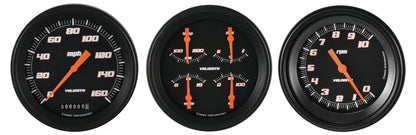 Classic Instruments VS53BBLF Velocity Black w/ Black Bezel 4 - 5/8" Speedo & Tac