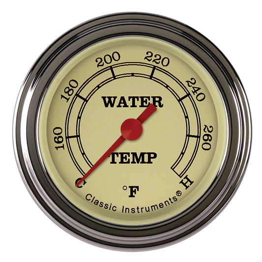 Classic Instruments VT126SLF Vintage - Water Temp Gauge Full Sweep 2-1/8"