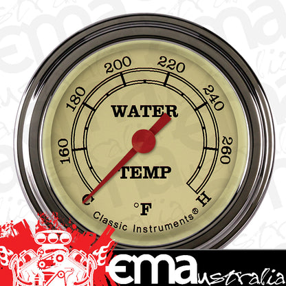 Classic Instruments VT126SLF Vintage - Water Temp Gauge Full Sweep 2-1/8"