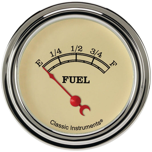 Classic Instruments VT212SLF Vintage 2 5/8" Fuel Gauge, 0 - 90 OHM