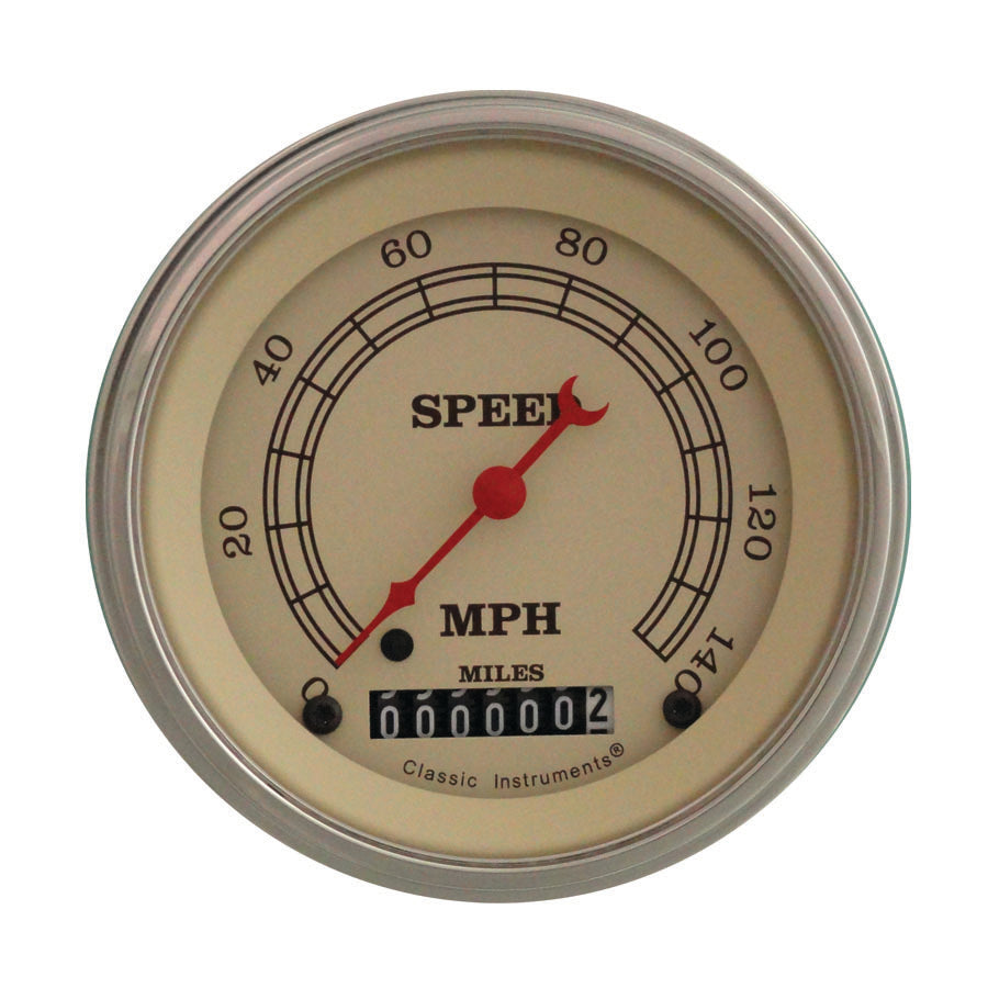 Classic Instruments VT55SLF Vintage Speedometer 140 MPH