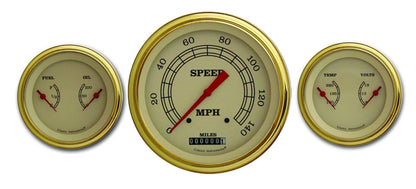 Classic Instruments VT64GLF Vintage - 3 Gauge Set 4-5/8" Speedo & 2x 3-3/8" Duals