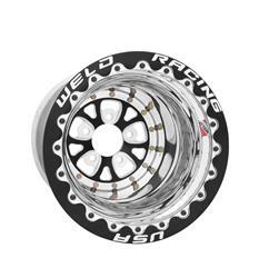 Weld Racing WE84B510278F V-Series Black Mickey Thompson Beadlock Wheel 15"X10" 5X4.75" Bolt Circle 4" Backspace