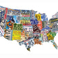 Engine Master Australia WEP-507000 USA License Plate Map Jigsaw Puzzle 1000 Piece