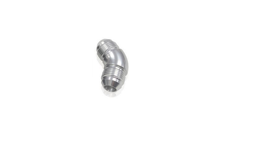 Aeroflow AF527-03S -3AN 45 Deg Male Flare Union Silver Full Flow No Restrictio