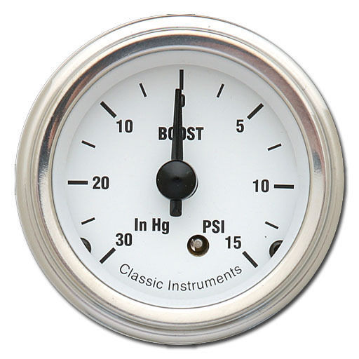 Classic Instruments WH08SLF White Hot - Boost Gauge 2-1/8"