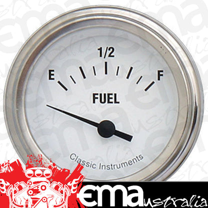 Classic Instruments WH13SLF White Hot - Fuel Gauge 16-158 OHM 2-1/8"