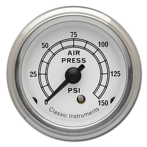 Classic Instruments WH16SLF White Hot - Air Pressure Gauge 2-1/8"