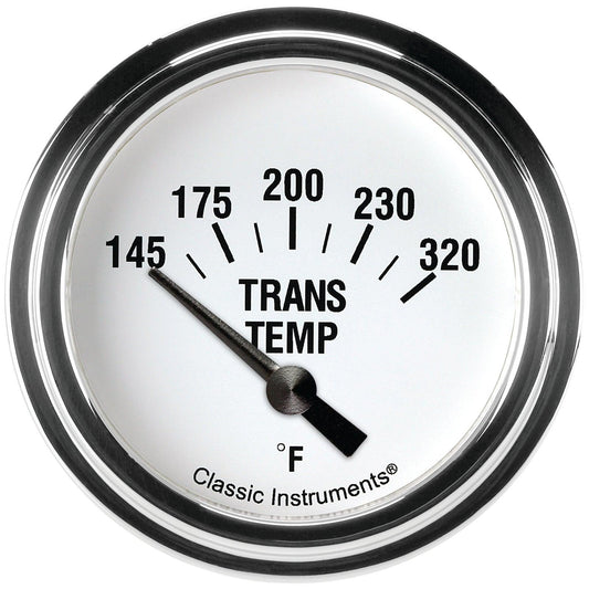 Classic Instruments WH227SLF White Hot 2 5/8" Trans Temp. Short Sweep