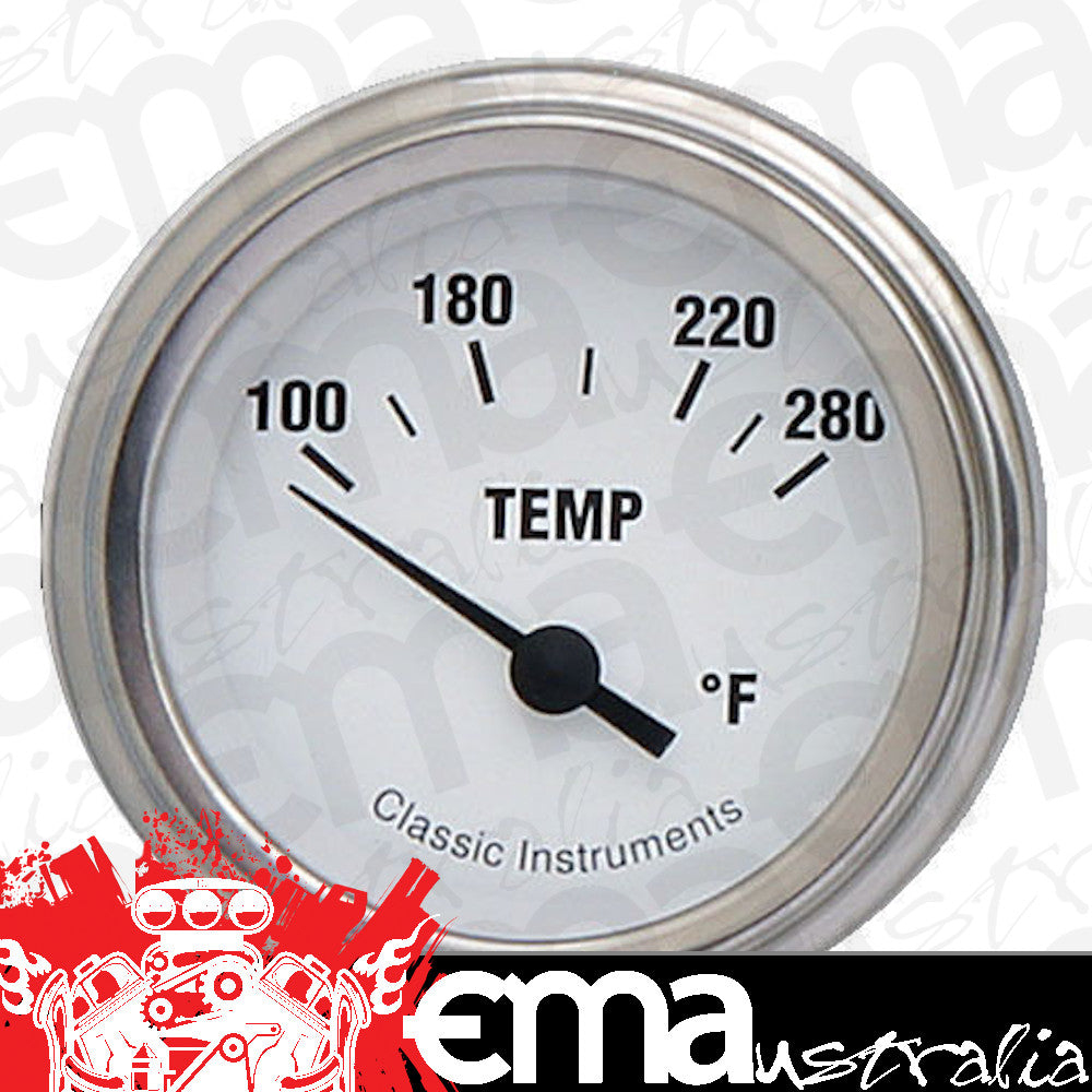 Classic Instruments WH26SLF White Hot - Water Temp Gauge 2-1/6"