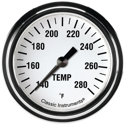 Classic Instruments WH326SLF-08 White Hot - Water Temp Gauge Full Sweep 2-5/8"