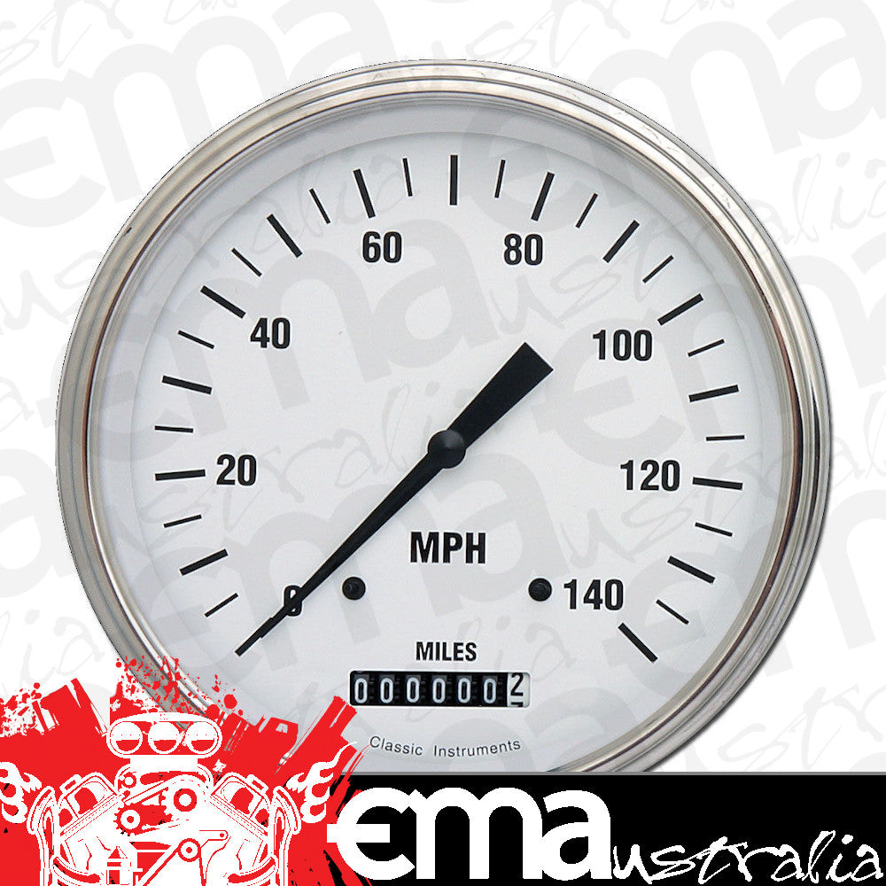 Classic Instruments WH56SLF White Hot - Speedometer Gauge 4-5/8"