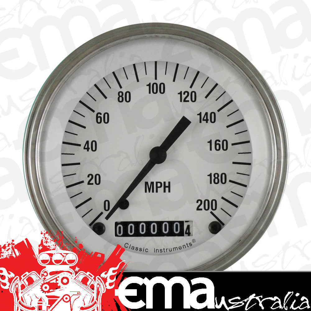 Classic Instruments WH57SLF White Hot - Speedometer Gauge 3-3/8"