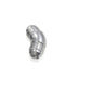 Aeroflow AF527-08S -8AN 45 Deg Male Flare Union Silver Full Flow No Restrictio
