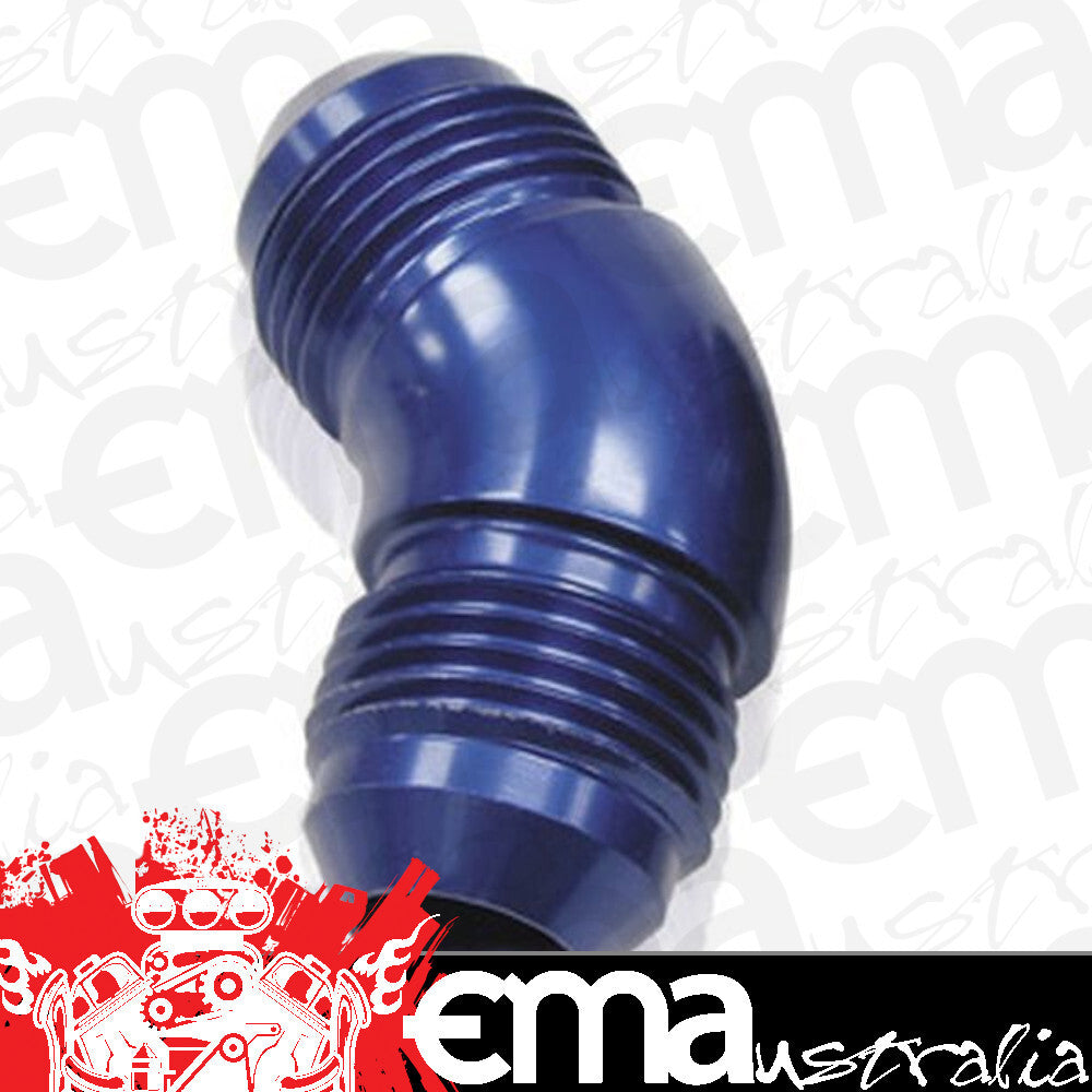 Aeroflow AF527-10 -10AN 45 Deg Male Flare Union Blue Full Flow No Restriction
