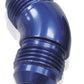 Aeroflow AF527-10 -10AN 45 Deg Male Flare Union Blue Full Flow No Restriction