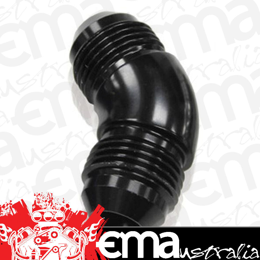 Aeroflow AF527-10BLK -10AN 45 Deg Male Flare Union Black Full Flow No Restriction