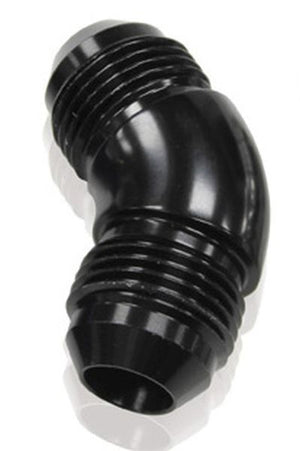 Aeroflow AF527-10BLK -10AN 45 Deg Male Flare Union Black Full Flow No Restriction