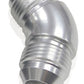 Aeroflow AF527-10S -10AN 45 Deg Male Flare Union Silver Full Flow No Restrictio