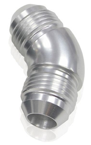 Aeroflow AF527-10S -10AN 45 Deg Male Flare Union Silver Full Flow No Restrictio