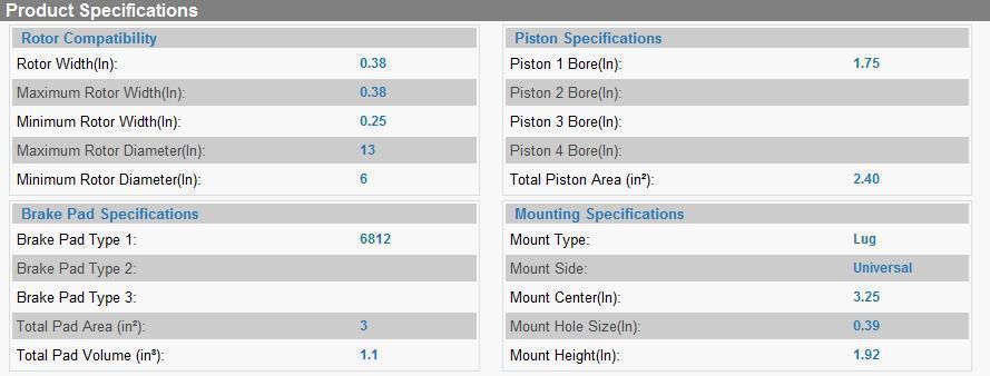 WILWOOD DYNAPRO BRAKE CALIPER SUIT .380"X13" ROTOR POLISHED WB 120-9687-P