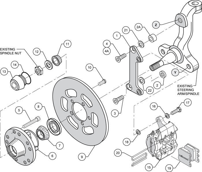Wilwood 140-1016-D Holden HQ & Chevy Camaro Dynapro Single Front Brake Kit